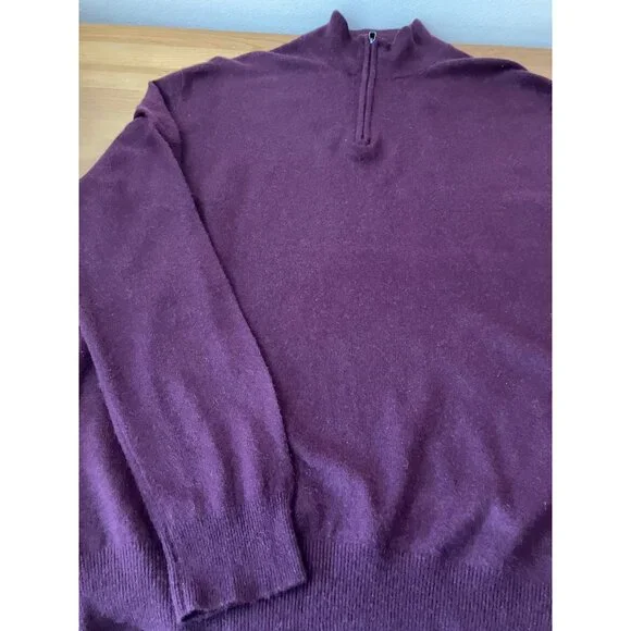 PETERBOROUGH ROW Bloomingdales Men's Beetroot Cashmere Sweater Pullover XL - Picture 3 of 12